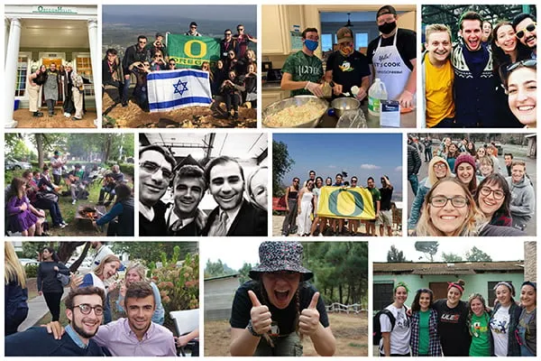 collage of images from University of Oregon Jewish Alumni Network